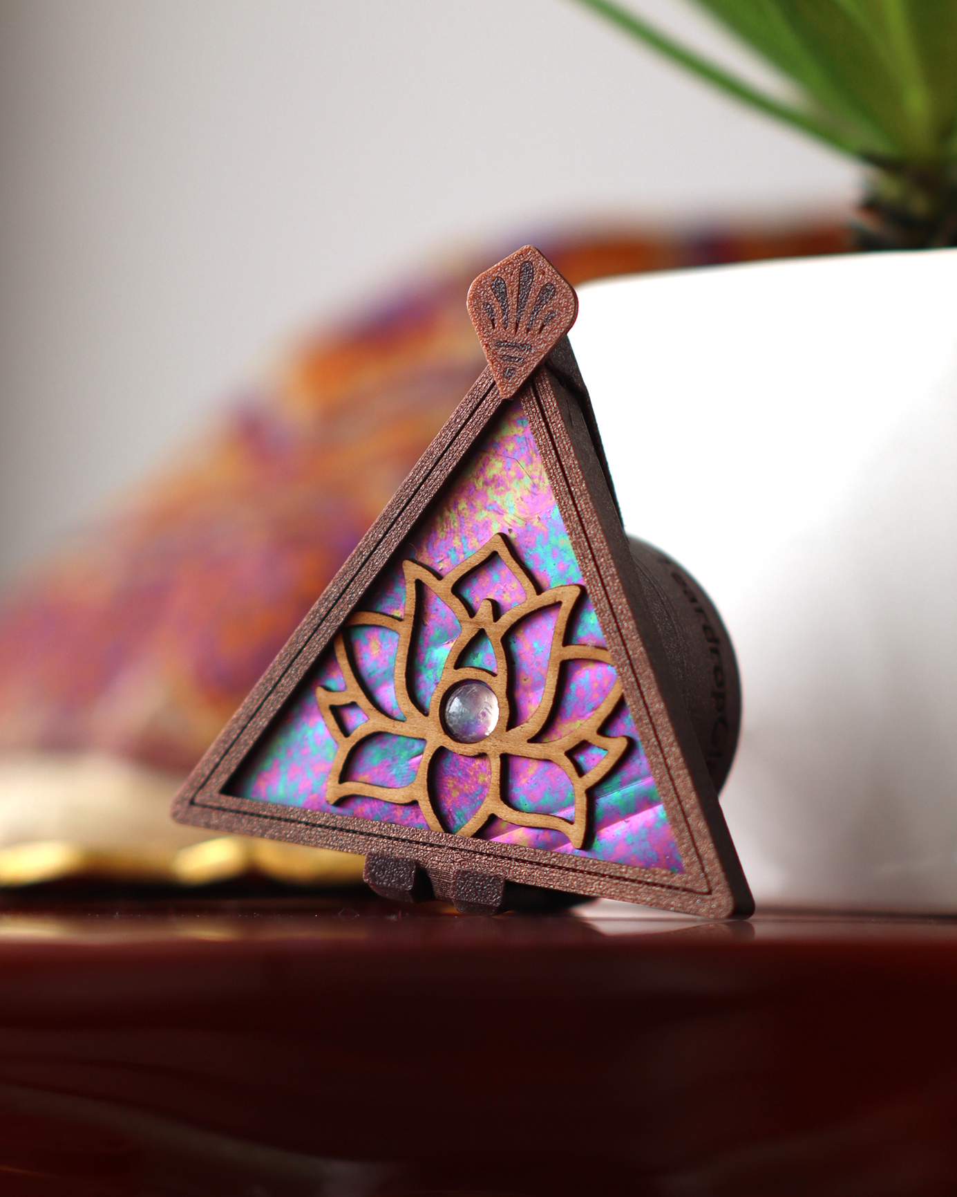 Divine Lotus Stained Glass LED Night Light