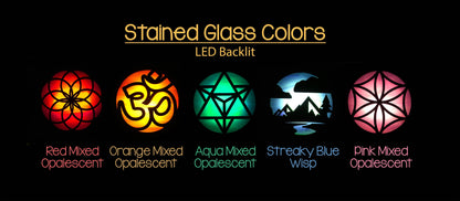 Torus Spiral Stained Glass Night Light | Auto Darkness Sensing LED