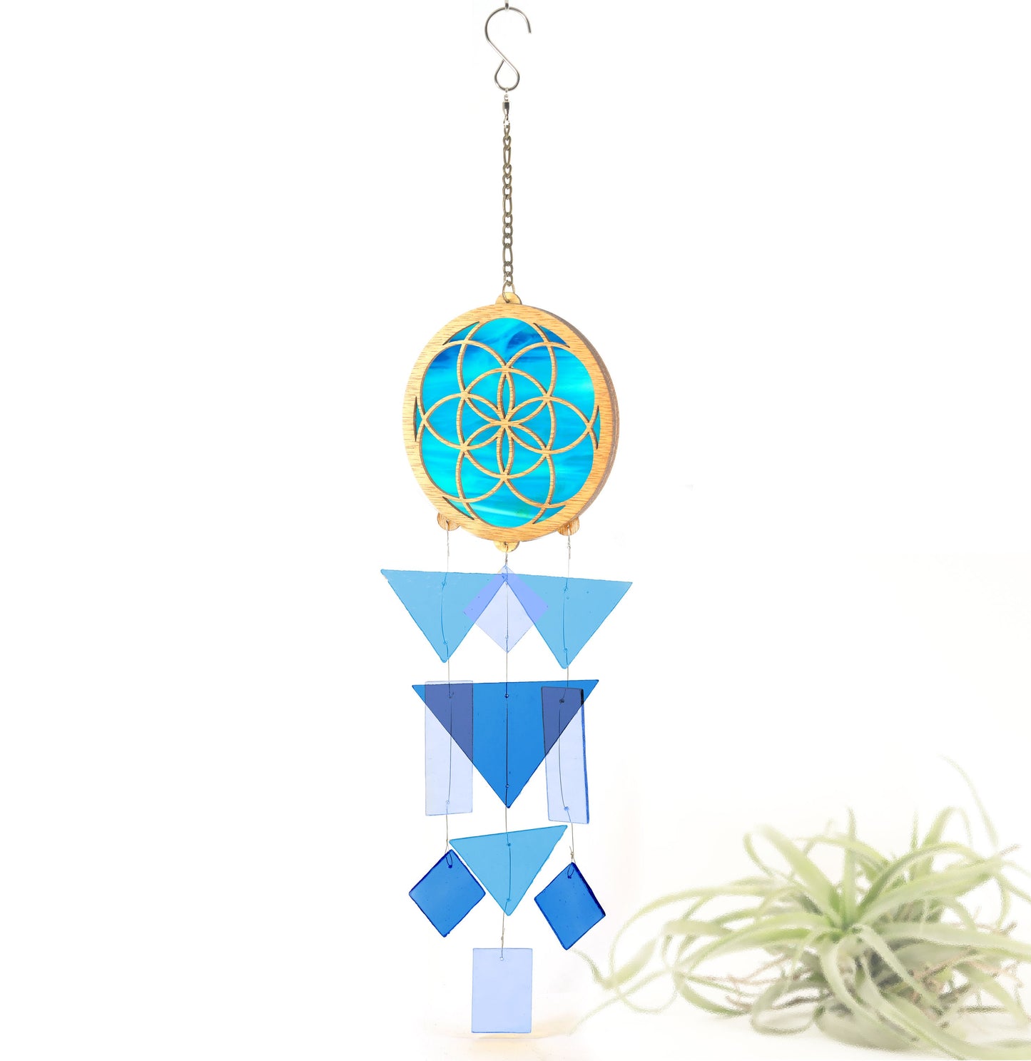 Seed Of Life Stained Glass Windchime