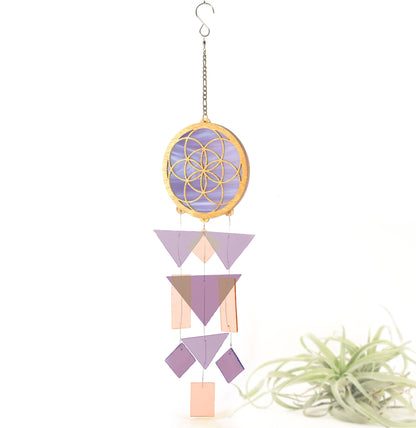 Seed Of Life Stained Glass Windchime